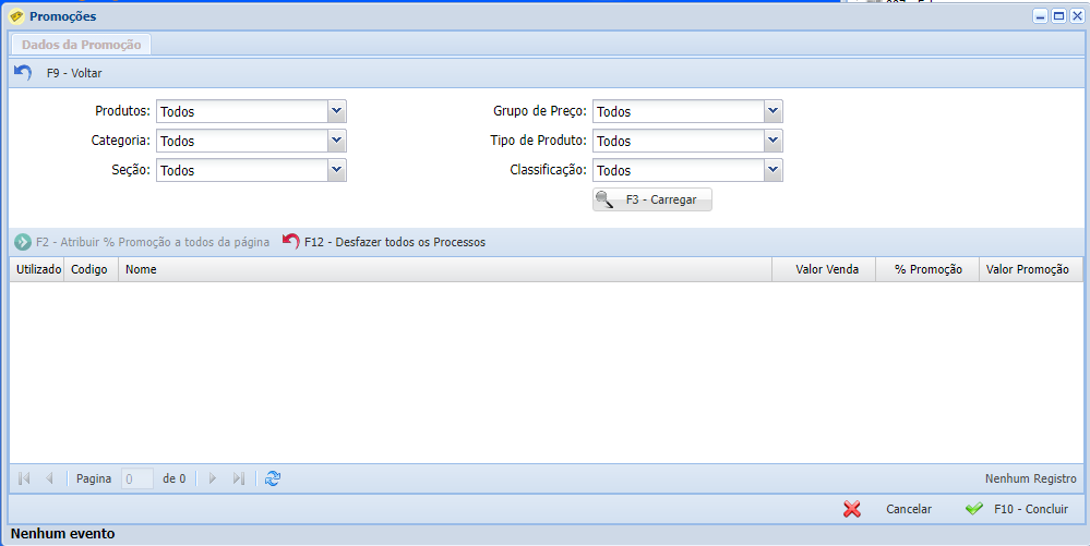 Sistema para controle de promo&ccedil;&otilde;es