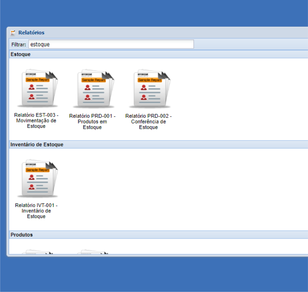Sistema para controle de estoque